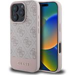 Guess PU 4G Stripe kryt pre iPhone 16 Pro Max, ružový