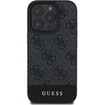 Guess PU 4G Stripe kryt pre iPhone 16 Pro Max, sivý