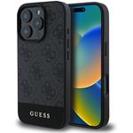 Guess PU 4G Stripe kryt pre iPhone 16 Pro Max, sivý