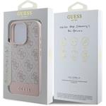 Guess PU 4G Stripe kryt pre iPhone 16 Pro, ružový