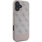 Guess PU 4G Stripe kryt pre iPhone 16, ružový