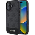 Guess PU 4G Stripe kryt pre iPhone 16, sivý