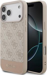 Guess PU 4G Stripe kryt pre iPhone 17 Pro Max, ružový