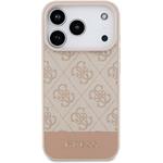 Guess PU 4G Stripe kryt pre iPhone 17 Pro, ružový