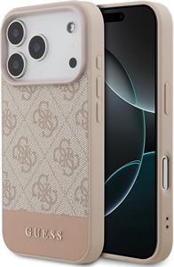 Guess PU 4G Stripe kryt pre iPhone 17 Pro, ružový