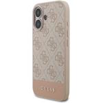 Guess PU 4G Stripe kryt pre iPhone 17, ružový