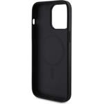 Guess PU 4G Stripe MagSafe kryt pre iPhone 15 Pro, čierny
