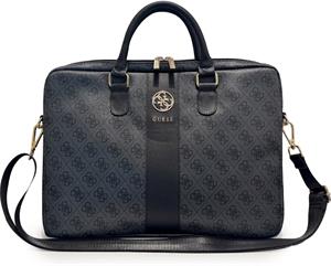 Guess PU 4G Stripe Metal Logo taška na notebook 14", čierna