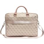 Guess PU 4G Stripe Metal Logo taška na notebook 14", ružová