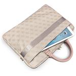 Guess PU 4G Stripe Metal Logo taška na notebook 14", ružová