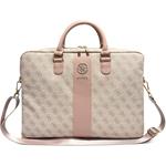 Guess PU 4G Stripe Metal Logo taška na notebook 14", ružová