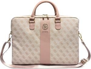 Guess PU 4G Stripe Metal Logo taška na notebook 14", ružová