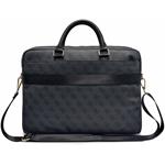 Guess PU 4G Stripe Metal Logo, taška na notebook, 16", čierna