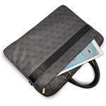 Guess PU 4G Stripe Metal Logo, taška na notebook, 16", čierna