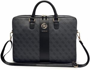 Guess PU 4G Stripe Metal Logo, taška na notebook, 16", čierna