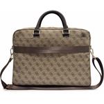 Guess PU 4G Stripe Metal Logo, taška na notebook, 16", hnedá