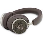 Guess PU 4G Triangle Logo ENC bezdrôtové slúchadlá, hnedé