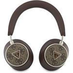 Guess PU 4G Triangle Logo ENC bezdrôtové slúchadlá, hnedé