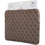 Guess PU 4G Triangle Logo obal pre notebook 14", hnedý