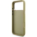 Guess PU Fixed Glitter 4G Metal Frame kryt pre iPhone 17 Pro Max, zlatý