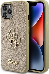 Guess PU Fixed Glitter 4G Metal Logo kryt pre iPhone 12/12 Pro, zlatý