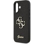 Guess PU Fixed Glitter 4G Metal Logo kryt pre iPhone 17, čierny