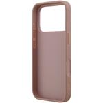 Guess PU Fixed Glitter 4G Metal Logo kryt pre iPhone 17 Pro, ružový