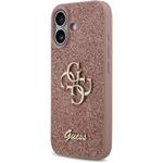 Guess PU Fixed Glitter 4G Metal Logo kryt pre iPhone 17, ružový