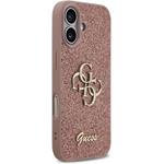 Guess PU Fixed Glitter 4G Metal Logo kryt pre iPhone 17, ružový