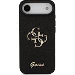 Guess PU Fixed Glitter 4G Metal Logo kryt pre iPhone Air, čierny
