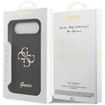 Guess PU Fixed Glitter 4G Metal Logo kryt pre iPhone Air, čierny