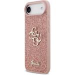 Guess PU Fixed Glitter 4G Metal Logo kryt pre iPhone Air, ružový