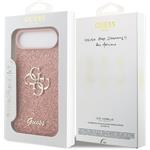 Guess PU Fixed Glitter 4G Metal Logo kryt pre iPhone Air, ružový