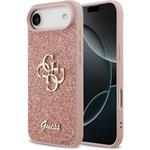Guess PU Fixed Glitter 4G Metal Logo kryt pre iPhone Air, ružový