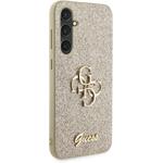 Guess PU Fixed Glitter 4G Metal Logo kryt pre Samsung Galaxy S23 FE, zlatý