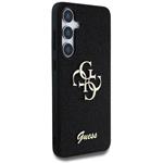 Guess PU Fixed Glitter 4G Metal Logo kryt pre Samsung Galaxy S25, čierny