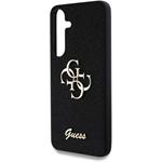 Guess PU Fixed Glitter 4G Metal Logo kryt pre Samsung Galaxy S25+, čierny