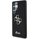 Guess PU Fixed Glitter 4G Metal Logo kryt pre Samsung Galaxy S25 Ultra, čierny