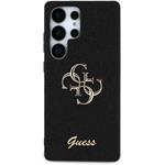 Guess PU Fixed Glitter 4G Metal Logo kryt pre Samsung Galaxy S25 Ultra, čierny