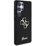 Guess PU Fixed Glitter 4G Metal Logo kryt pre Samsung Galaxy S25 Ultra, čierny