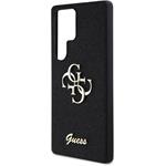 Guess PU Fixed Glitter 4G Metal Logo kryt pre Samsung Galaxy S25 Ultra, čierny