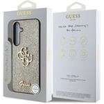 Guess PU Fixed Glitter 4G Metal Logo kryt pre Samsung Galaxy S25, zlatý