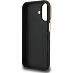 Guess PU Grained 4G Logo Stand Camera Frame kryt pre iPhone 16, čierny
