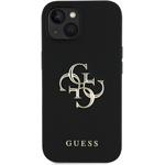 Guess PU Grained 4G Metal Logo kryt pre iPhone 14, čierny