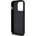 Guess PU Grained 4G Metal Logo kryt pre iPhone 14 Pro, čierny