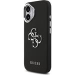 Guess PU Grained 4G Metal Logo kryt pre iPhone 17, čierny