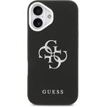 Guess PU Grained 4G Metal Logo kryt pre iPhone 17, čierny