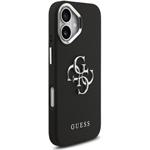 Guess PU Grained 4G Metal Logo kryt pre iPhone 17, čierny