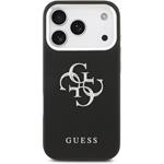 Guess PU Grained 4G Metal Logo kryt pre iPhone 17 Pro, čierny
