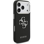 Guess PU Grained 4G Metal Logo kryt pre iPhone 17 Pro, čierny